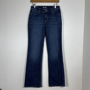 Wrangler Women Bootcut Jeans Size 5x32 Dark Wash Denim Mid Rise Western Cowgirl